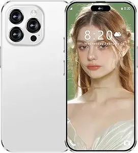 I16 Mini Smartphone 4inch HD Display, 3GB RAM and 32GB ROM, Android 10.0 OS Dual Card 4G Cellphone (White)