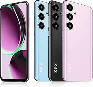 Cell Phones V50, 4GB+64GB ROM, 6.52'' HD Incell Screen Smartphone, Dual 4G LTE Unlock Android Phone, 13MP+5MP Camera, Face Unlock, 4500mAh Battery Mobile Phone (Purple