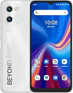 5150mAh Battery with 6.52" Full Screen T-Mobile Smartphone 2GB RAM+32GB ROM 256GB Expandable 13+5MP Camera,AI face Unlock,GPS,Dual SIM,WiFi 2.4GHz/5GHz,Warranty,Silver